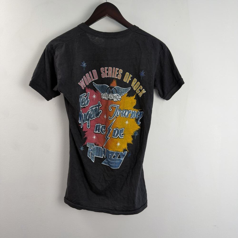1979 AEROSMITH TED NUGENT JOURNEY AC/DC THIN LIZZY double sided tee shirt M - Picture 2 of 8